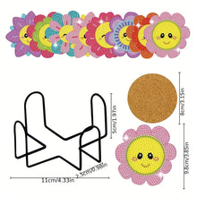 Load image into Gallery viewer, Diamond Painting Art Coaster Kit Special Shape (8PCS Floral Expression)
