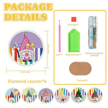 Load image into Gallery viewer, Diamond Painting Art Coaster Kit Special Shape (6PCS Party Gnome)
