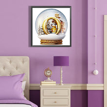 Load image into Gallery viewer, Diamond Painting - Full Round - Christmas Alphabet Crystal Ball O (40*40CM)
