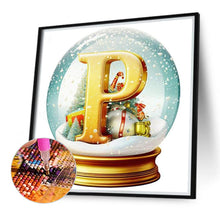 Load image into Gallery viewer, Diamond Painting - Full Round - Christmas Alphabet Crystal Ball P (40*40CM)
