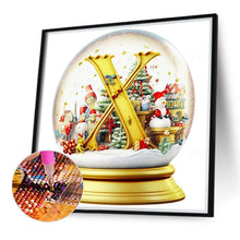 Load image into Gallery viewer, Diamond Painting - Full Round - Christmas Alphabet Crystal Ball X (40*40CM)
