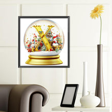 Load image into Gallery viewer, Diamond Painting - Full Round - Christmas Alphabet Crystal Ball X (40*40CM)
