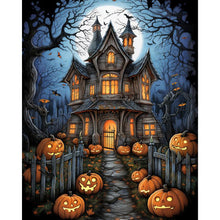 Load image into Gallery viewer, Diamond Painting - Full Square - halloween haunted house (40*50CM)
