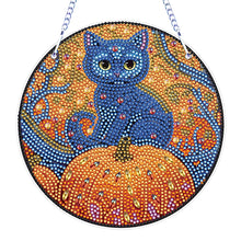 Load image into Gallery viewer, Special Shape Diamond Drawing Hanging Kit Suncatcher (Halloween Cat)
