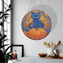 Load image into Gallery viewer, Special Shape Diamond Drawing Hanging Kit Suncatcher (Halloween Cat)
