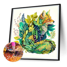 Load image into Gallery viewer, Diamond Painting - Partial Special Shaped - fox jungle (30*30CM)
