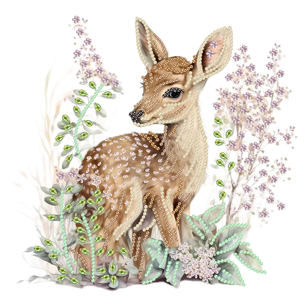 Diamond Painting - Partial Special Shaped - deer (30*30CM)