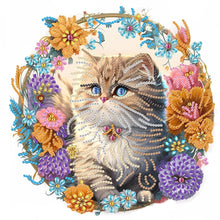 Load image into Gallery viewer, Diamond Painting - Partial Special Shaped - Garland Cat (30*30CM)

