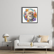 Load image into Gallery viewer, Diamond Painting - Partial Special Shaped - Garland Cat (30*30CM)
