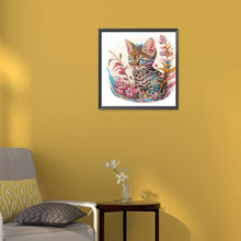 Load image into Gallery viewer, Diamond Painting - Partial Special Shaped - kitten (30*30CM)
