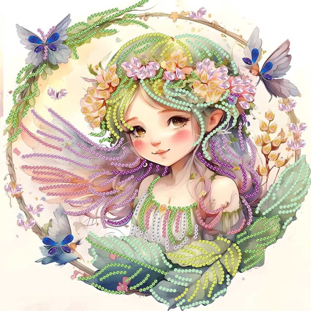 Diamond Painting - Partial Special Shaped - Elf (30*30CM)