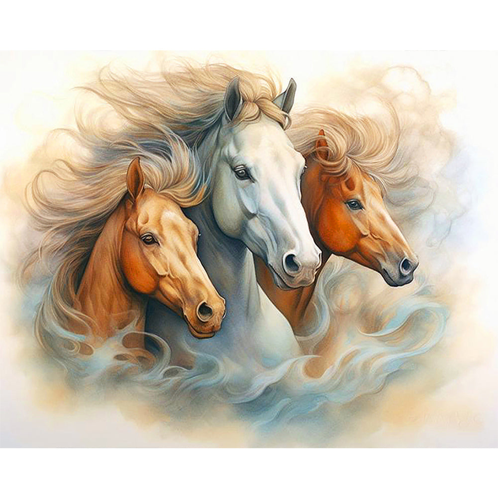 Diamond Painting - Full Round - galloping horse (50*40CM)