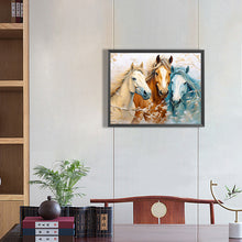 Load image into Gallery viewer, Diamond Painting - Full Round - horse admiring flowers (50*40CM)
