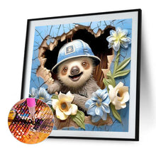 Load image into Gallery viewer, Diamond Painting - Full Round - sloth in wall (40*40CM)
