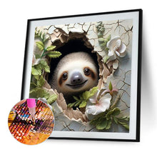 Load image into Gallery viewer, Diamond Painting - Full Round - sloth in wall (40*40CM)
