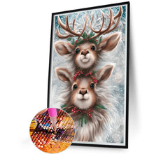 Load image into Gallery viewer, Diamond Painting - Full Round - two deer heads (40*60CM)
