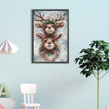 Load image into Gallery viewer, Diamond Painting - Full Round - two deer heads (40*60CM)
