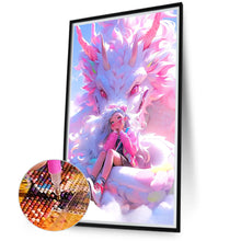 Load image into Gallery viewer, Diamond Painting - Full Round - dragon girl (40*70CM)
