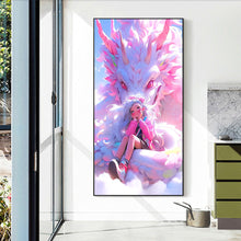 Load image into Gallery viewer, Diamond Painting - Full Round - dragon girl (40*70CM)
