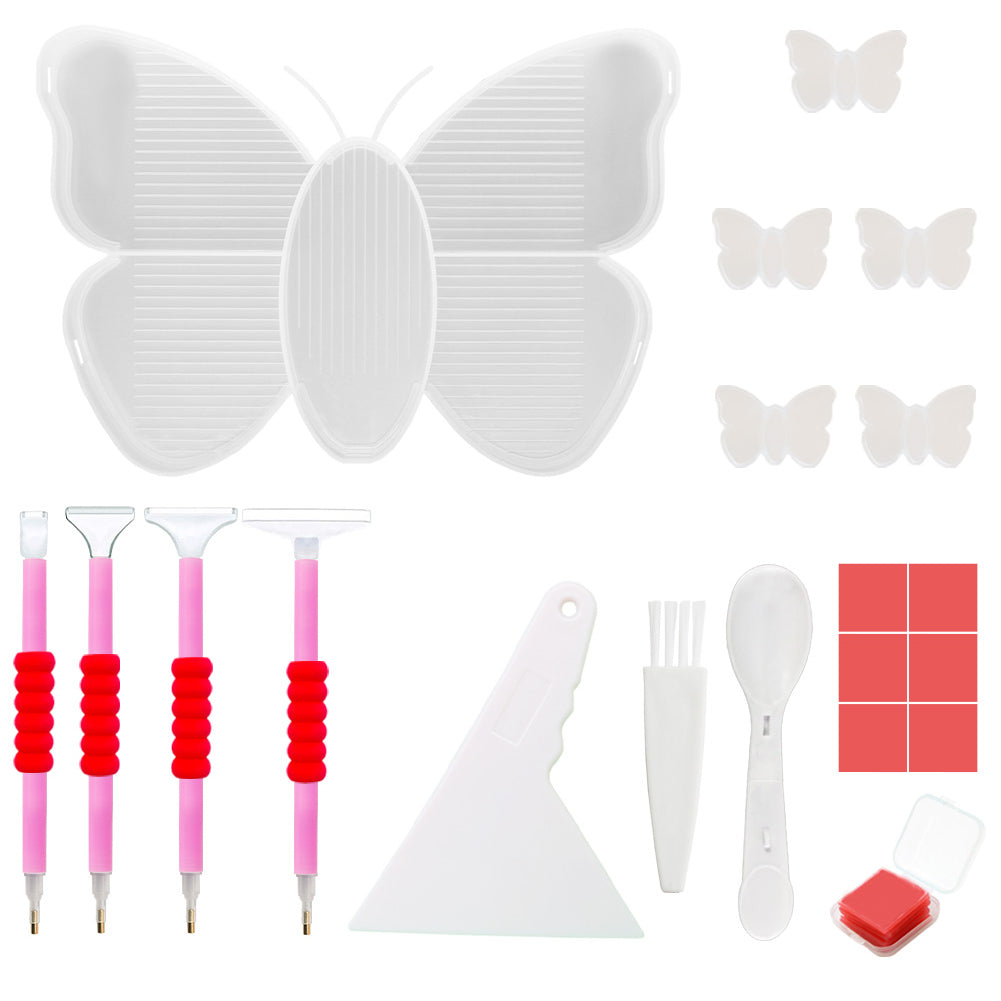 Diamond Painting Accessories Tools Set Rhinestone Tray Sorter (Clear No. 2 Set)