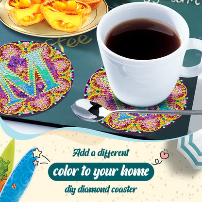 2PCS Diamond Painting Art Coaster Kit Special Shape Diamond Painting DIY Coaster