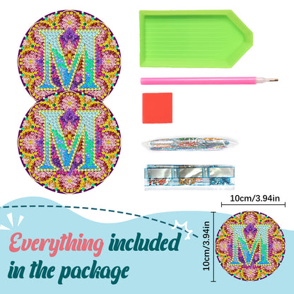 2PCS Diamond Painting Art Coaster Kit Special Shape Diamond Painting DIY Coaster
