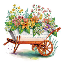 Load image into Gallery viewer, Diamond Painting - Partial Special Shaped - flowers and carts (30*30CM)
