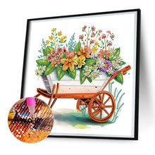 Load image into Gallery viewer, Diamond Painting - Partial Special Shaped - flowers and carts (30*30CM)
