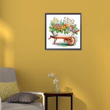 Load image into Gallery viewer, Diamond Painting - Partial Special Shaped - flowers and carts (30*30CM)
