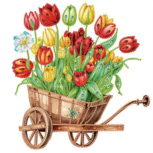 Load image into Gallery viewer, Diamond Painting - Partial Special Shaped - tulips and cart (30*30CM)
