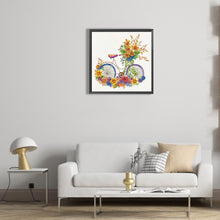 Load image into Gallery viewer, Diamond Painting - Partial Special Shaped - flowers and bicycles (30*30CM)
