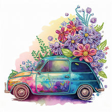 Load image into Gallery viewer, Diamond Painting - Partial Special Shaped - flowers and cars (30*30CM)
