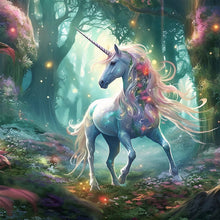 Load image into Gallery viewer, Diamond Painting - Full Round - forest unicorn (40*40CM)
