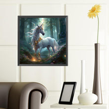 Load image into Gallery viewer, Diamond Painting - Full Round - forest unicorn (40*40CM)
