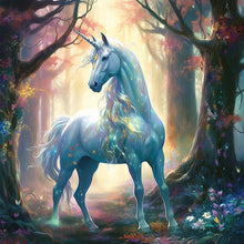 Load image into Gallery viewer, Diamond Painting - Full Round - forest unicorn (40*40CM)
