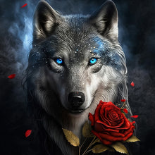 Load image into Gallery viewer, Diamond Painting - Full Round - Dark Night Wolf (40*40CM)
