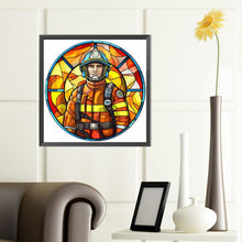 Load image into Gallery viewer, Diamond Painting - Full Round - medallion firefighter (40*40CM)
