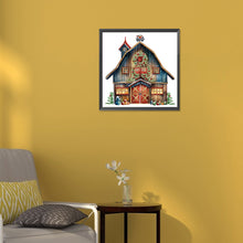 Load image into Gallery viewer, Diamond Painting - Partial Special Shaped - Christmas cottage (30*30CM)
