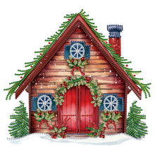 Load image into Gallery viewer, Diamond Painting - Partial Special Shaped - Christmas cottage (30*30CM)
