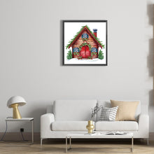 Load image into Gallery viewer, Diamond Painting - Partial Special Shaped - Christmas cottage (30*30CM)
