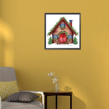 Load image into Gallery viewer, Diamond Painting - Partial Special Shaped - Christmas cottage (30*30CM)
