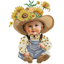 Load image into Gallery viewer, Diamond Painting - Partial Special Shaped - cowboy kid (30*40CM)
