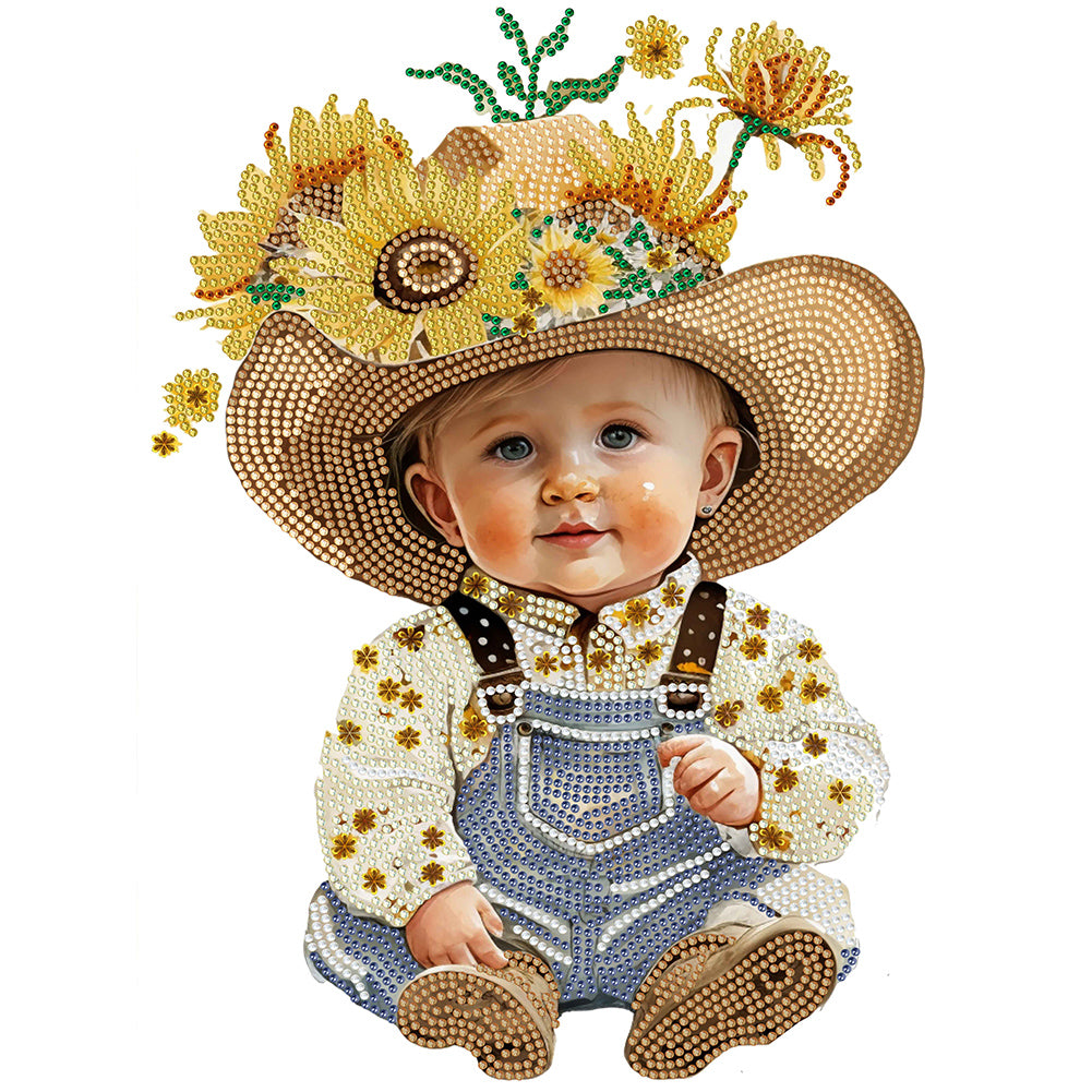 Diamond Painting - Partial Special Shaped - cowboy kid (30*40CM)