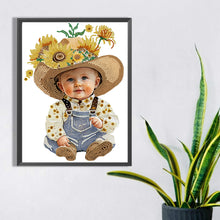 Load image into Gallery viewer, Diamond Painting - Partial Special Shaped - cowboy kid (30*40CM)
