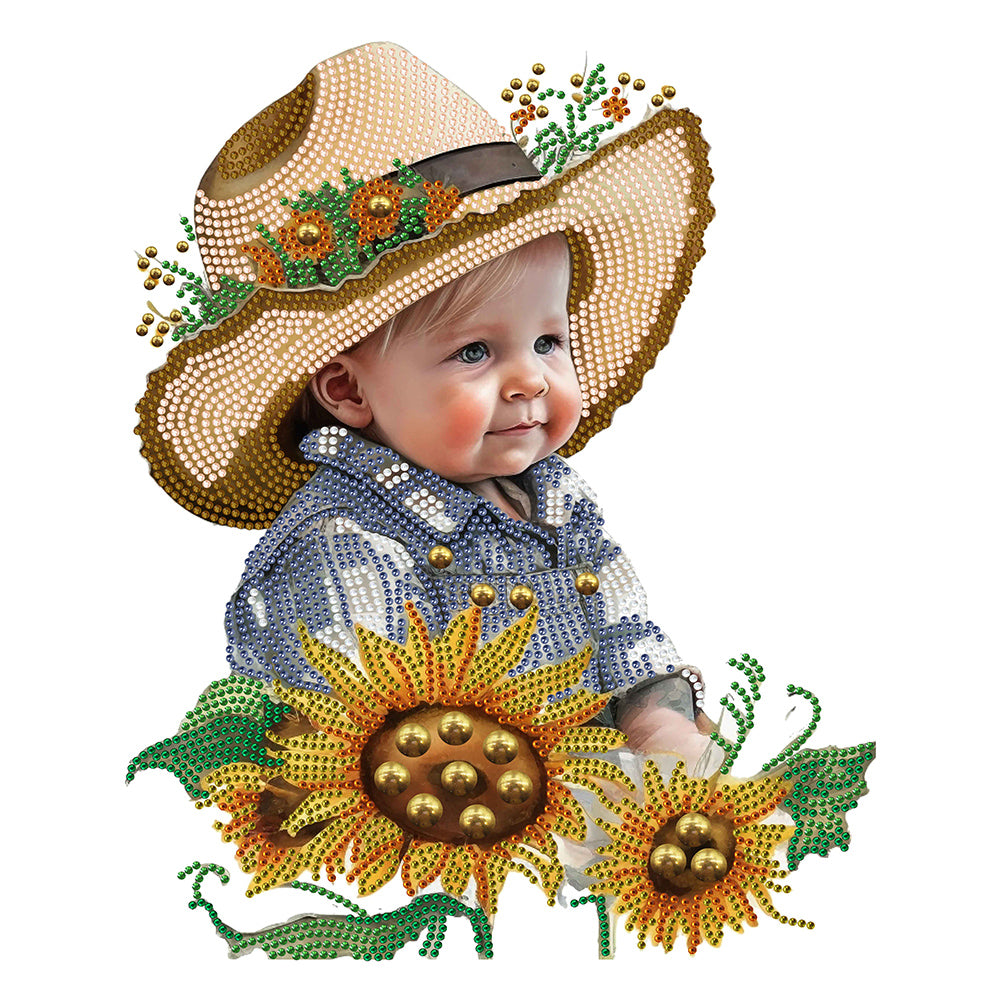 Diamond Painting - Partial Special Shaped - cowboy kid (30*40CM)