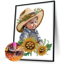 Load image into Gallery viewer, Diamond Painting - Partial Special Shaped - cowboy kid (30*40CM)
