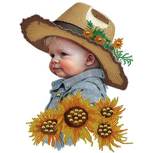 Load image into Gallery viewer, Diamond Painting - Partial Special Shaped - cowboy kid (30*40CM)
