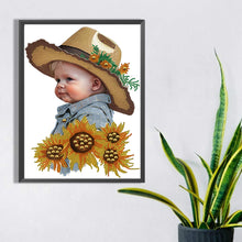 Load image into Gallery viewer, Diamond Painting - Partial Special Shaped - cowboy kid (30*40CM)
