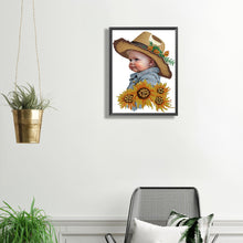 Load image into Gallery viewer, Diamond Painting - Partial Special Shaped - cowboy kid (30*40CM)
