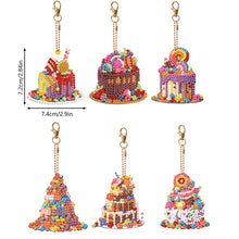 Load image into Gallery viewer, 6PCS Diamond Painting Keychains Special Shape Double Sided Diamond Art Ornaments
